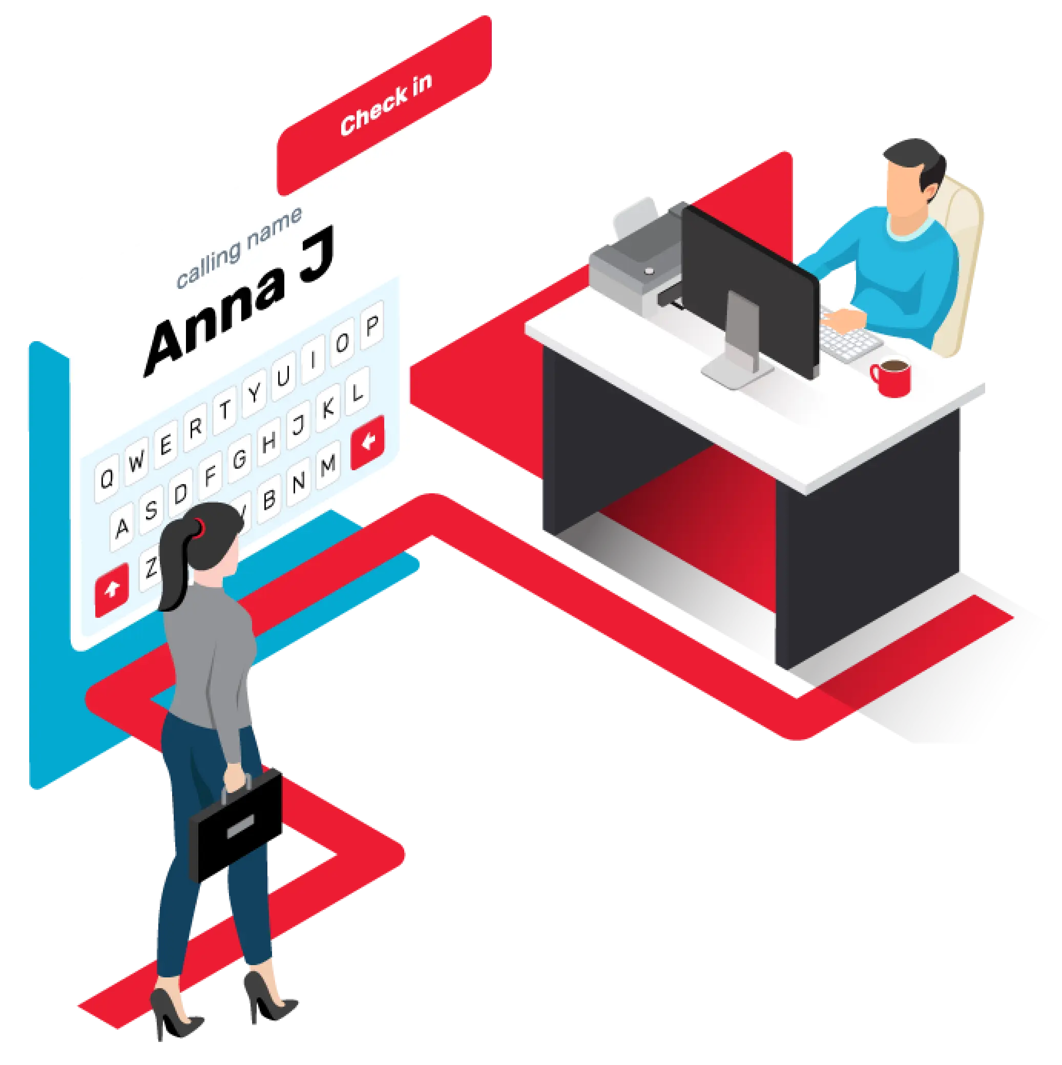 How to Choose the Best Queue Management System in 2026 - Linistry - Tailored Digital Queue Management for Enterprises Customer arrives for scheduled appointment